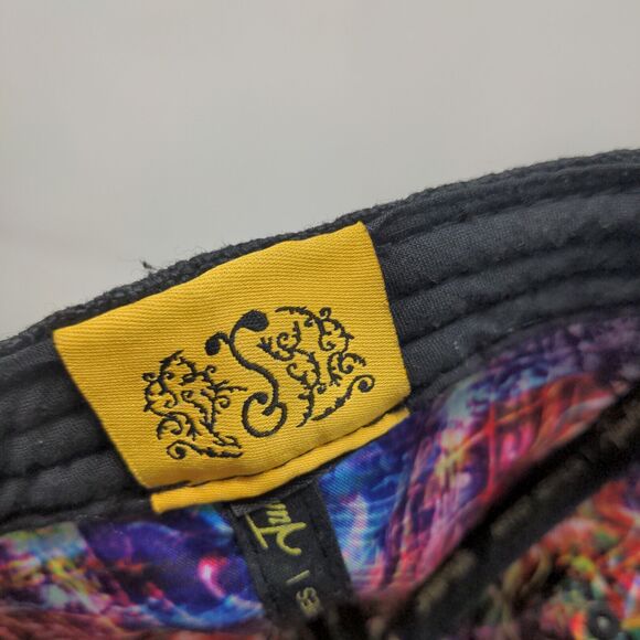 Revolution Men's Fitted Flat Bill Cap Black 100% Hemp Embroidered Logo - Picture 13 of 14